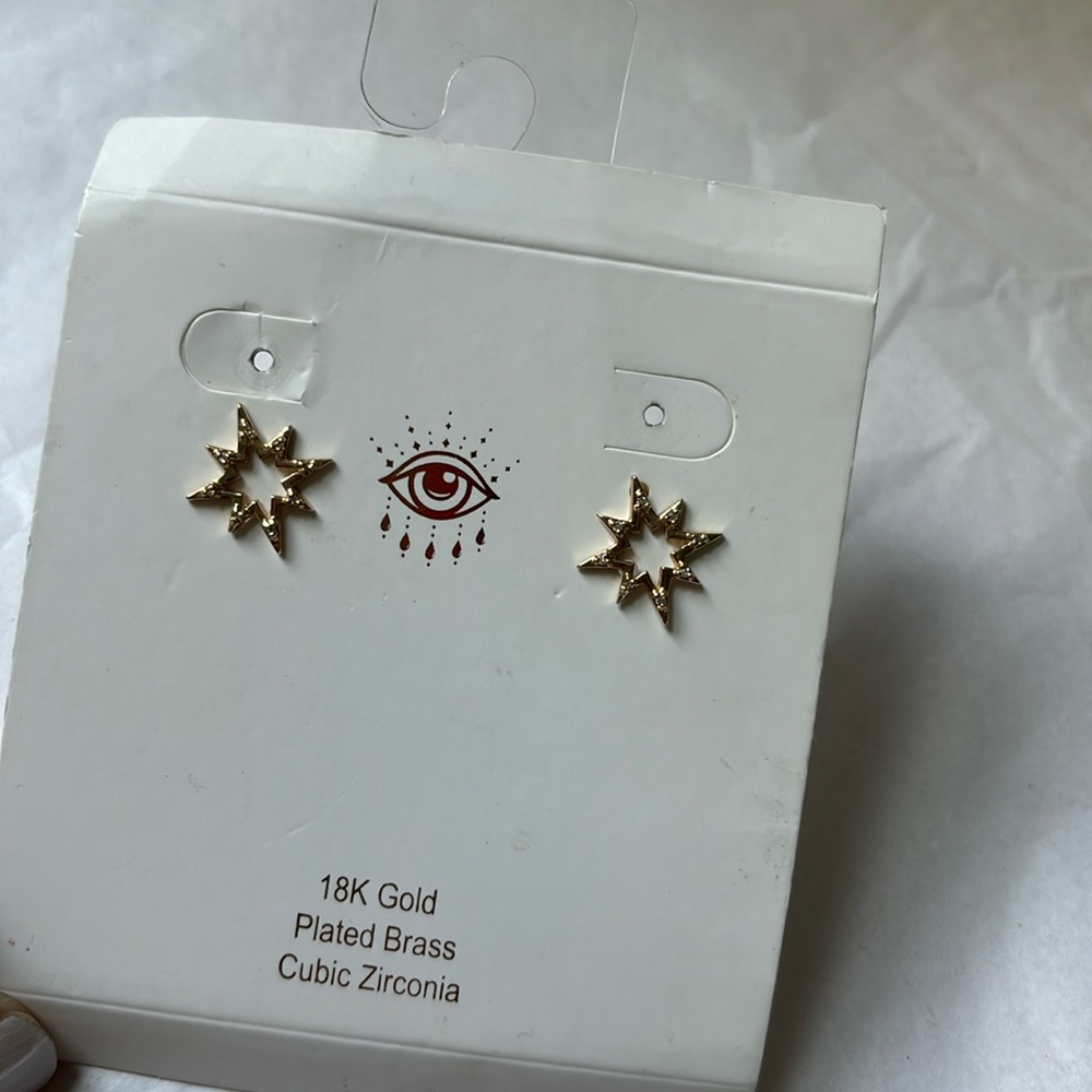 Eye candy star burst earrings